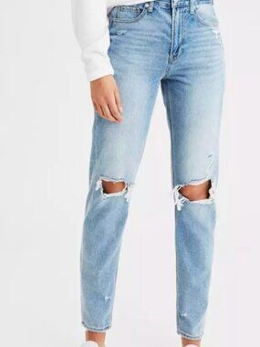 American Eagle Ripped Mom Jeans
